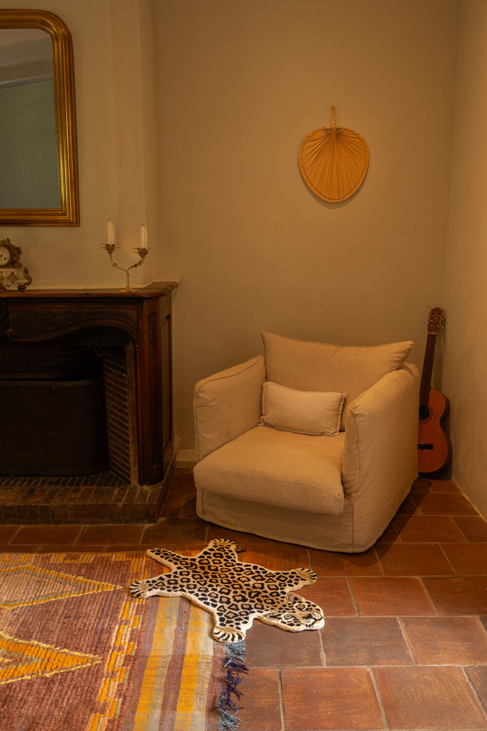 Loony Leopard gulvtæppe, Small - Brown